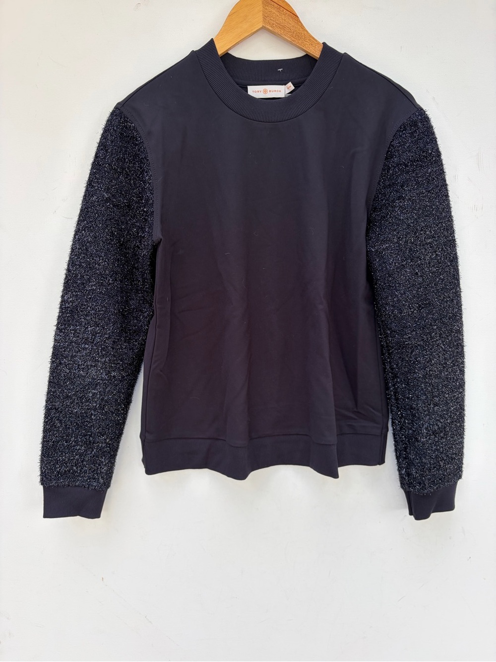 Tory Burch Sparkle Sleeve Sweatshirt